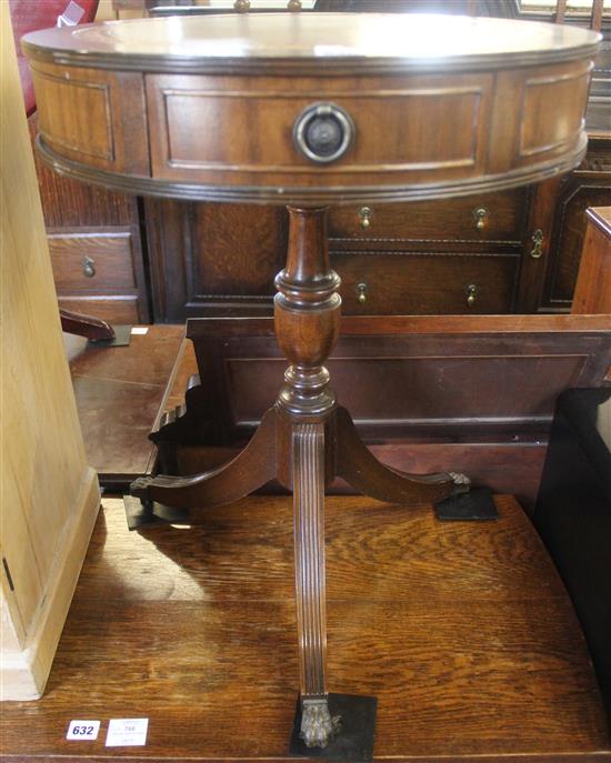 Mahogany drum top table (repro)
